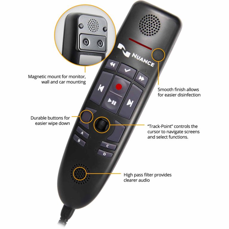 Nuance PowerMic 4 Dictation Microphone Professional